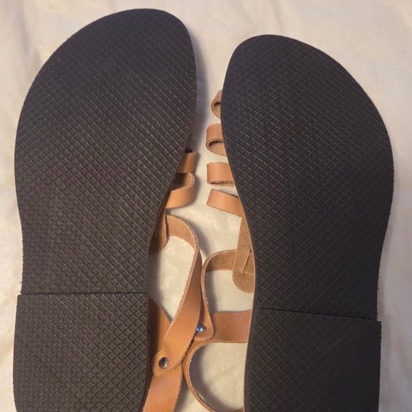 Handmade Leather Sandals from Greece, Sun-tanned, Never Worn, Size 44, NWOT - Picture 3 of 4